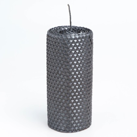 Washchina candle, 6x6x12.5 cm, wet asphalt metallic-1