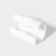 A set of clamps for wires, self -adhesive, 20 pcs, white color