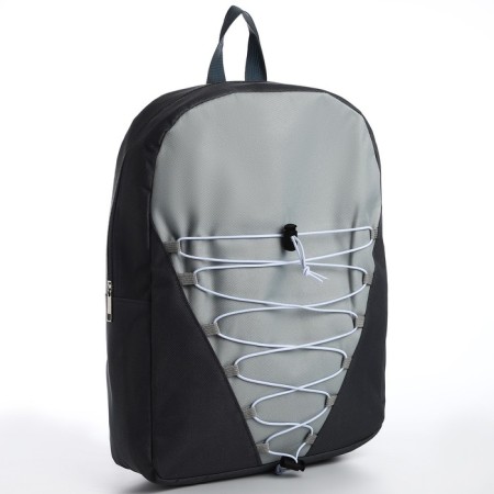 School textile school with lacing, 38x29x11 cm, gray-3