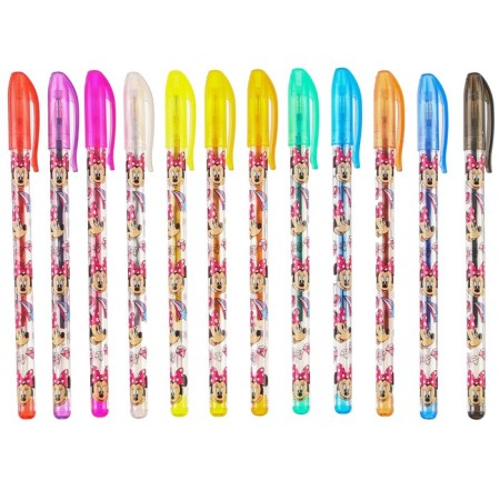 Ballpoint pen with sparkles, 12 colors, Minnie Mouse-5