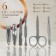 Set of manicure "crocodile", 6 items, in a case, red color