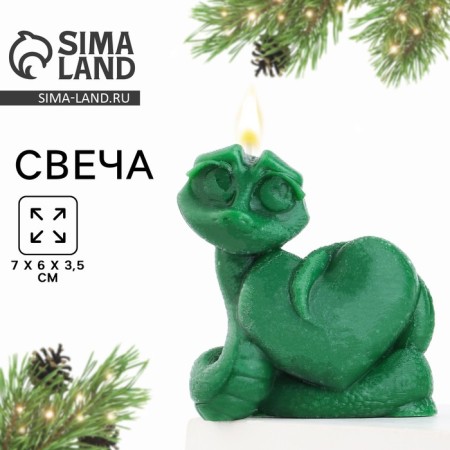 New Year's candle interior "New Year: snake cutie", green, 69 x 61 x 36