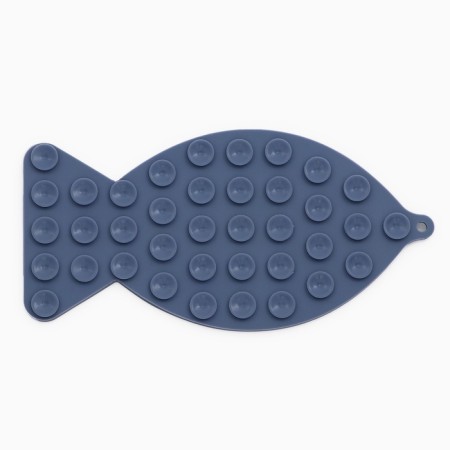 Rug for licking on suction cups 20 x 10 cm, blue-3