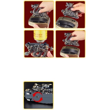Highlight tabletop with an ashtray, gas "Dragon" 11.5 x 6 x 10 cm-5