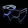 LED glasses "Classic", 14.5x5.2x14 cm, AAX2 batteries (not in the kit), 3 modes, glow of white