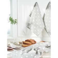 A set of towels of kitchen GREY POLKA DOT, size 45x60 cm, color gray color