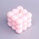 Figure candle "Babb cube", 6 cm, pink