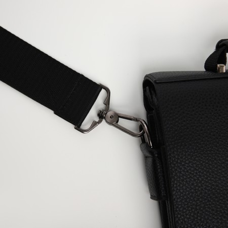 Male bag on the Textura valve, external pocket, black color-5