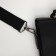 Male bag on the Textura valve, external pocket, black color