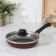 The “Expert” pan, d = 20 cm, plastic handle, glass cover, anti -stick coating, burgundy color