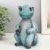 Figure "Dragon" 18x10x10 cm, turquoise