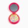 The comb is massage, folding, with a mirror, 6 × 6 x 3 cm, color pink mix