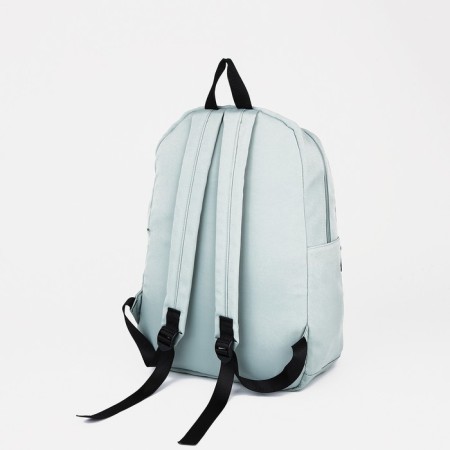 Youth backpack from textiles, 4 pockets, green color-3