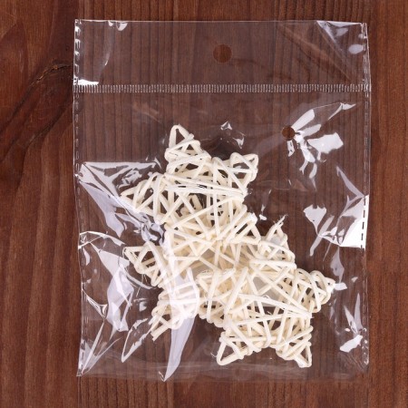 Decor for creativity from the vine "Star" set of 3 pcs., Size 1 pc. - 6.5 cm, natural color-3