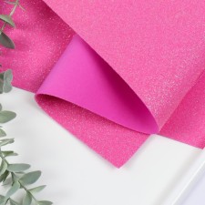 Foamiran glitter 2 mm, 50x50 cm, raspberry n04