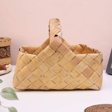 Alyonka basket, wicker, 22x16x10/22 cm, birch bark-1