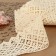 Knitted lace, 80 mm × 10 ± 1 m, beige color