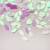 Sequins for the decor of the nails "petals", holographic, white