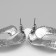 Earrings Metal "abstraction" curl, silver color