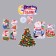 Set of mini-placas "Happy New Year!" 10 pcs, hares, Christmas tree