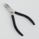 Pigitan nippers, hidden spring, rubberized pen, 11 cm, blade length - 12 mm, silver/black color