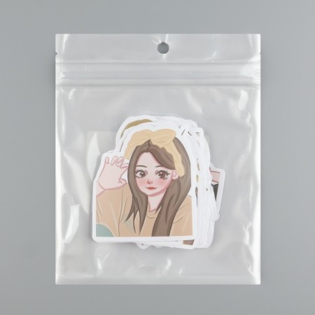 Plastic stickers "cutie" set 60 pcs 10x12 cm-3