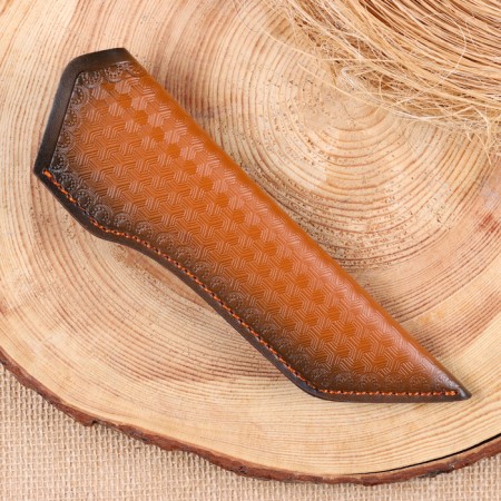 Scabbard - a knife cover, under a blade up to 15.5 x 4 cm, light brown