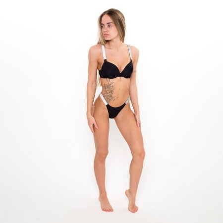 Female set (top and panties), black color, size 85C-15