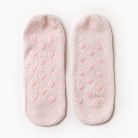 Women's socks shortened non-slip, Powder color, size 36-39-2