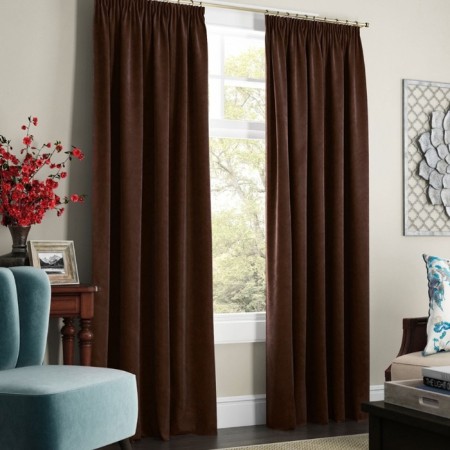 Set of curtains "Soft", size 240 x 270 cm - 2 pcs, grab - 2 pcs, color wenge