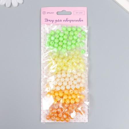 Beads for creativity Plastic "Pearl. Summer day" N-r 5 colors x 10 g d = 0.8 cm