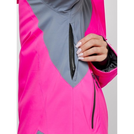 Ski costume female winter, size 50, pink color-9