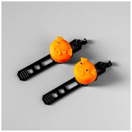 A set of bicycle lamps JY-339P, front and rear, orange color-1