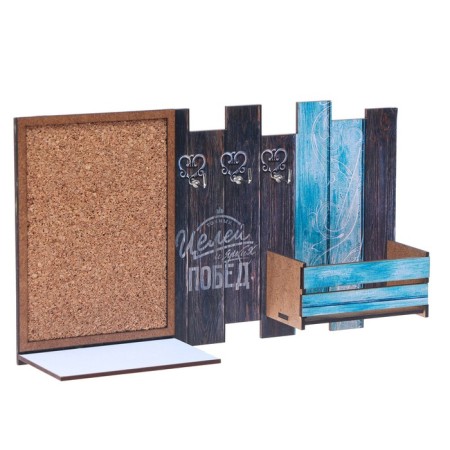 The keyrean is wall -mounted with the shelf "goals and victories", 28 x 16 cm.-5