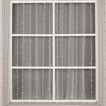 Garland "Curtain" 2 × 9 m, IP44, UMS, white thread, 1800 LED, white glow, flicker, 220 V-1