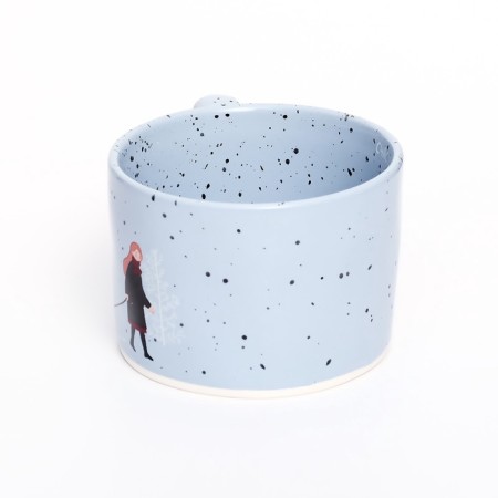 Ceramic New Year's Epheritance Mug of Winter Joy, 280 ml, Lilac-1