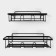 The bathroom shelf is straight, set 2 pcs, 23.5 × 10 × 7.5 cm, 33 × 12 × 9 cm, color black