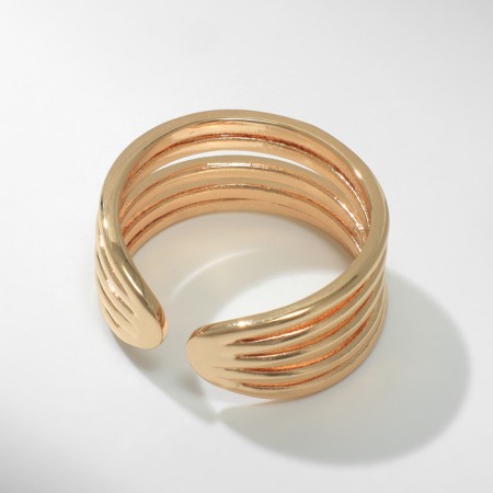 Ring Metal "Trend" three stripes, mini, gold, dimensionless color-3