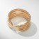Ring Metal "Trend" three stripes, mini, gold, dimensionless color