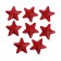 Figure for crafts and decor "Star", set 8 pcs, size 1 pc: 6 × 6 × 3 cm, red color