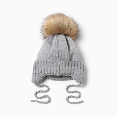 Children's hat with insulation, rn 48-50, gray color-5