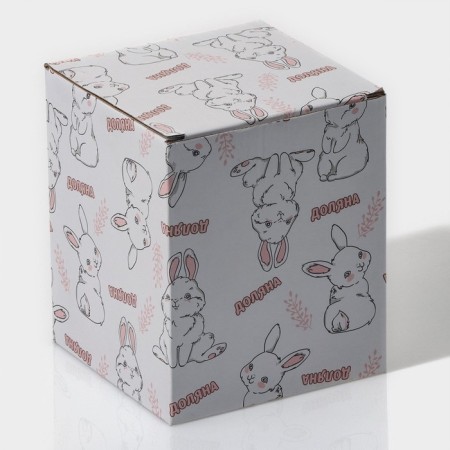 Glass Bank for bulk products with a ceramic lid of the bunny, 600 ml-7