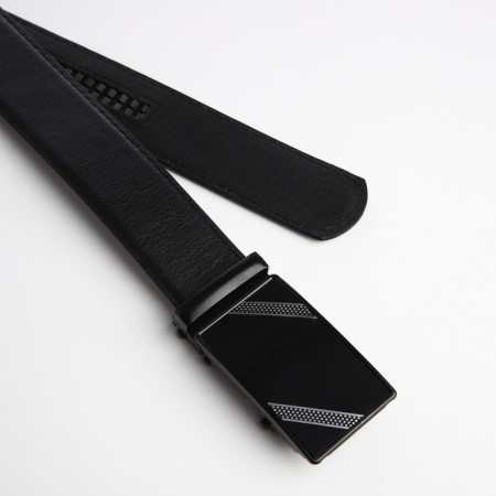 Male "giant" belt, width 3.5 cm, machine gun, black color-1