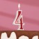 Candle in the cake on the skewer "Rubin collection", number 4, 5.2 cm, ruby