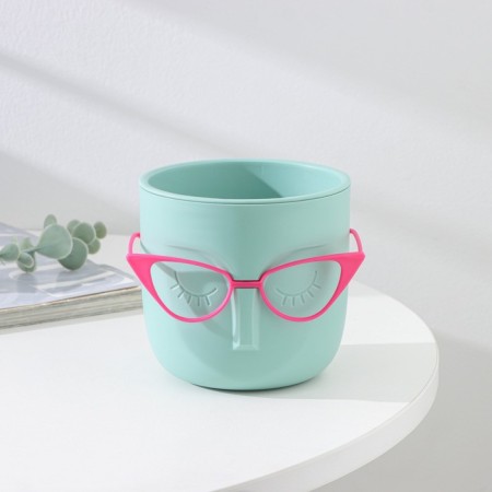 Kashpo for flowers with an insert “Marie”, 650 ml, D = 11.5 cm, h = 10.5 cm, pistachio color-2