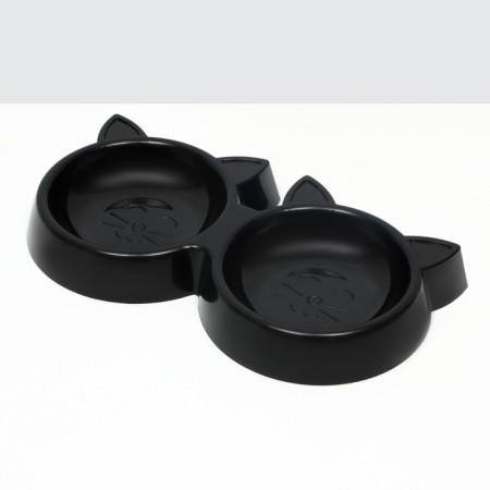 Plastic Double "cat" 27 x 14 x 3.5 cm, black-1