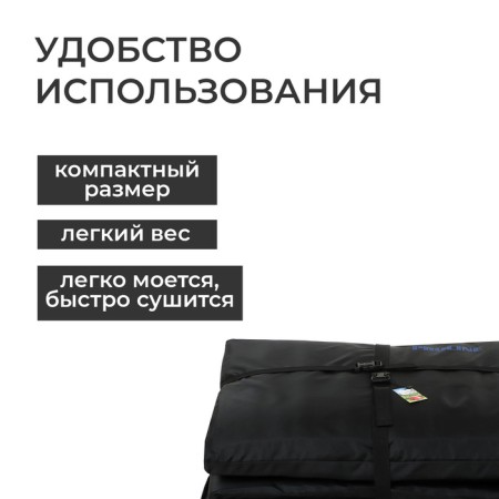 Пол для палатки, 200х180х2 см, цвет чёрный-3
