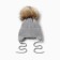Children's hat minku with insulation, rr 46-48, color gray color