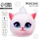 Baby backpack for a girl "cat", plush, white color