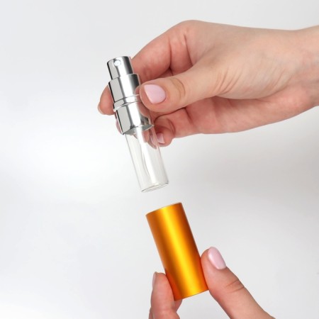 Perfume bottle, with a spray, 10 ml, golden color-13
